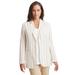 Plus Size Women's Linen Blazer by Jessica London in New Khaki Uneven Stripe (Size 12 W) Jacket