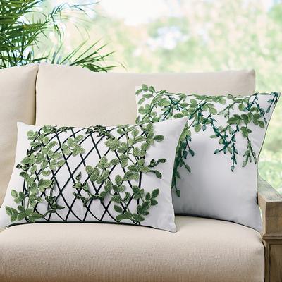 Ivy Embellished Outdoor Pillow - 20
