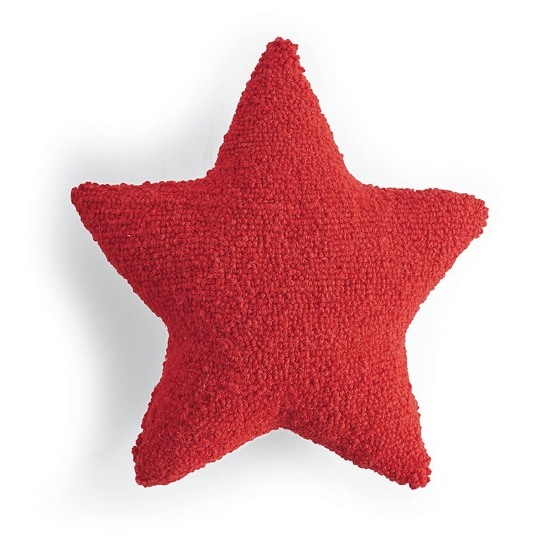 Star Shaped Pillow - Red - Grandin Road