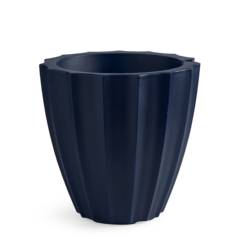 Selma Easy-Care Pot Planters - Indigo - Grandin Road