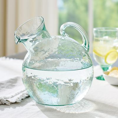 Recycled Glass Tilted Pitcher - Grandin Road