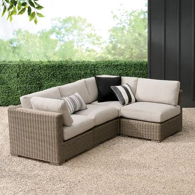 Portland Woven Sectional Collection - Pre-Configured, Outdoor Loveseat - Grandin Road