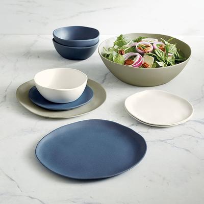 Set of 4 Del Mar Melamine Dinnerware - Indigo Sala...