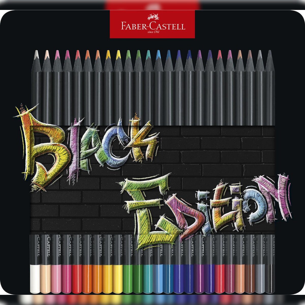 FABER-CASTELL 116425 Black Edition Bunstift 24er Metalletui(S) Image