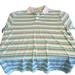 Under Armour Shirts | Men's Large Under Armour Heat Gear Golf Polo Loose Fit Striped | Color: Green/White | Size: L