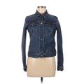 Old Navy Denim Jacket: Short Blue Print Jackets & Outerwear - Women's Size Medium