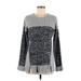 Romeo & Juliet Couture Pullover Sweater: Gray Tweed Tops - Women's Size Medium