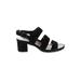 Earth Heels: Black Print Shoes - Women's Size 9 - Open Toe