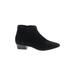 AQUATALIA Ankle Boots: Black Print Shoes - Women's Size 8 1/2 - Almond Toe