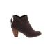 REPORT Ankle Boots: Brown Print Shoes - Women's Size 8 1/2 - Round Toe