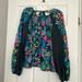 Lilly Pulitzer Tops | Lilly Pulitzer Long Sleeve Top, Black Background With Vibrant Floral Print. | Color: Black | Size: M
