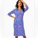 Lilly Pulitzer Dresses | Lilly Pulitzer Reema Polo Dress In Blue Peri Takin It Easy | Color: Blue/Pink | Size: M