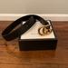 Gucci Accessories | Gucci Belt Size 80 Black Leather And Large Gold Logo | Color: Black/Gold | Size: Os