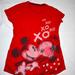 Disney Intimates & Sleepwear | Disney Minnie And Mickey Pajama Sleep Shirt Sz Xl/2xl | Color: Red | Size: Xl/2xl