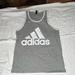 Adidas Tops | Adidas Top Womens Small Gray Active Sleeveless Tank Shirt Racerback Athletic | Color: Gray/White | Size: S