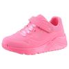 Slip-On Sneaker SKECHERS "UNO LITE", Kinder, Gr. 36, pink (neonpink), Lederimitat, sportlich, Schuhe, mit praktischem Klettverschluss, Größenschablone zum Download