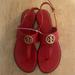 Tory Burch Shoes | New Tori Burch Leather Thong Sandals | Color: Orange/Red | Size: 9.5