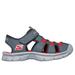 Skechers Boy's Relix - Valdex Sandals | Size 13.0 | Charcoal/Red | Synthetic/Textile | Machine Washable