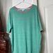 Lularoe Tops | Lularoe Irma Tshirt Top Tunic Large Green | Color: Green/Pink | Size: L