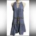 Anthropologie Dresses | Anthropologie Chloe Oliver Tiered Tank Dress Chambray Blue Beaded Small? No Tag | Color: Blue | Size: S