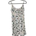 American Eagle Outfitters Dresses | American Eagle Outfitters Boho Floral Summer Mini Dress Size Large Sundress | Color: Blue/Cream | Size: L