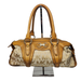Michael Kors Bags | Michael Kors Purse Brown Leather Canvas Jacquard Duffel Satchel Shoulder Y2k | Color: Brown | Size: Os
