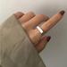 Zara Jewelry | 925 Sterling Silver Shiny Trendy Unisex Bar Ring Wide Nwt | Color: Silver | Size: Os