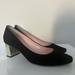 Kate Spade Shoes | Kate Spade 'Danika Too' Suede Jeweled Mid Heel Pump Black | Color: Black/Silver | Size: 7