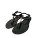 Coach Shoes | Authentic Coach Piccadilly 5 B Black Plastic Ankle Strap Flip Flop Sandals | Color: Black | Size: 5