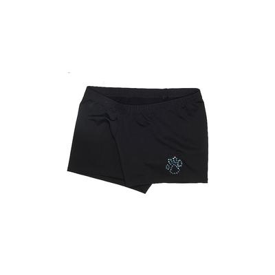 Motion Wear Shorts: Black Print Bottoms - Kids Girl's Size X-Large - Dark Wash