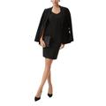 Cocktailkleid COMMA Gr. 38, N-Gr, schwarz (black) Damen Kleider Freizeitkleider