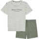 Shorty MARC O'POLO "MIX-N-MATCH" Gr. L, grün (green, white) Herren Homewear-Sets Pyjamas