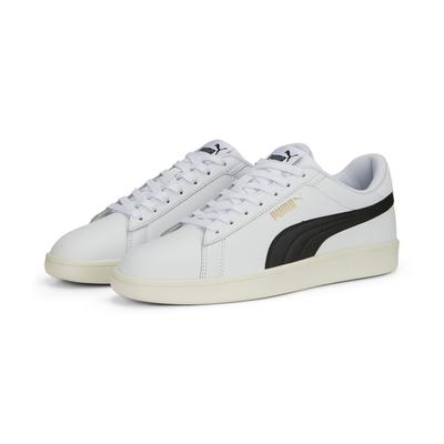 Sneaker PUMA "Smash 3.0 L Sneakers Erwachsene", Gr. 38.5, weiß (weiß schwarz gold frosted ivory beige), Obermaterial: Synthetik, Textil, Kuhleder; Futter: Textil; Innensohle: Textil; Laufsohle: Gummi, Schuhe Image