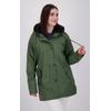 Regenjacke DEPROC ACTIVE "Friesennerz HALIFAX UMBRELLA", Damen, Gr. 40 (M), grün (dunkelgrün), Obermaterial: 100% Polyurethan; Futter: 100% Polyester, casual, figurumspielend, Langarm gerader Abschluss mit Druckknopf, Jacken, auch in Großen Größen...