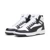 Sneaker PUMA "Rebound Sneakers Erwachsene", Gr. 48, schwarz-weiß (weiß schwarz shadow gray), Obermaterial: Synthetik; Futter: Textil; Innensohle: Keine Angabe, Textil; Laufsohle: Gummi, Schuhe