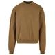 Rundhalspullover URBAN CLASSICS "Urban Classics Herren Acid Washed Crew" Gr. 4XL, grün (summerolive) Herren Pullover Rundhalspullover