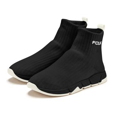 Sneaker FCUK Gr. 35, schwarz (schwarz, weiß) Damen Schuhe Boots