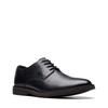 Schnürschuh CLARKS "Atticus LTLace", Herren, Gr. 44, schwarz, Leder, casual, Schuhe, Hybrid Sneaker, Business Schnürschuh mit sportiver Laufsohle