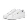 Sneaker PUMA "Smash 3.0 L Sneakers Erwachsene", Gr. 44, weiß (weiß gold), Obermaterial: Leder, Synthetik; Futter: Textil; Innensohle: Textil; Laufsohle: Gummi, Schuhe