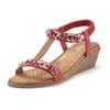Sandalette VIVANCE "Sommerschuh", Damen, Gr. 37, rot, Obermaterial: 100% Lederimitat. Futter: 100% Lederimitat. Decksohle: 100% Textilmaterial. Laufsohle: 100% Synthetik, unifarben, Glitzer, feminin, Schuhe Riemchensandale Sandalette, Sandale,...
