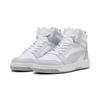 Sneaker PUMA "Rebound Sneakers Erwachsene", Gr. 42.5, grau (weiß ash gray), Obermaterial: Synthetik; Futter: Textil; Innensohle: Textil; Laufsohle: Gummi, Schuhe