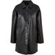 Langjacke URBAN CLASSICS "Damen Ladies Faux Leather Coat" Gr. XL, schwarz (black) Damen Jacken Lange