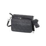 Gun Tote'n Mamas Concealed Carry Embroidered Lambskin Cross-Body Shoulder Bag Black 9x7x3.375in 0637210