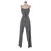 Derek Heart Jumpsuit Plunge Sleeveless: Gray Print Jumpsuits - Women's Size Small