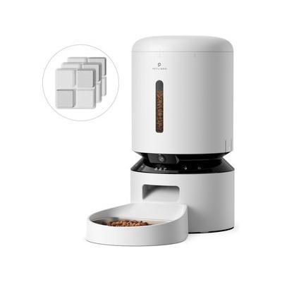 Petlibro Granary Automatic Dog & Cat Camera Feeder + 3 Pet Food Desiccant Bags, 5-L, White