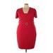 Badgley Mischka Casual Dress: Red Dresses - Women's Size 22