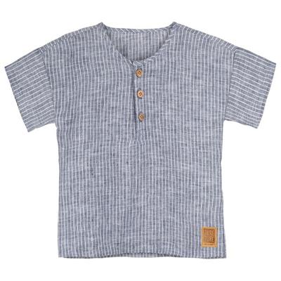 Pure Pure - Kid's Shirt Leinen - T-Shirt Gr 92 grau