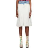 Ssense Exclusive Blue & White Shea Denim Midi Skirt