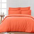 Housse de couette en percale coton corail 200x200 cm