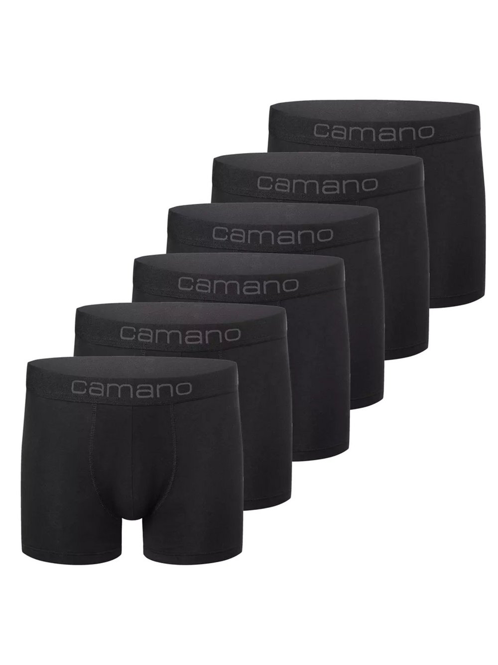 Camano Boxershort 6er Pack Herren schwarz, M Image